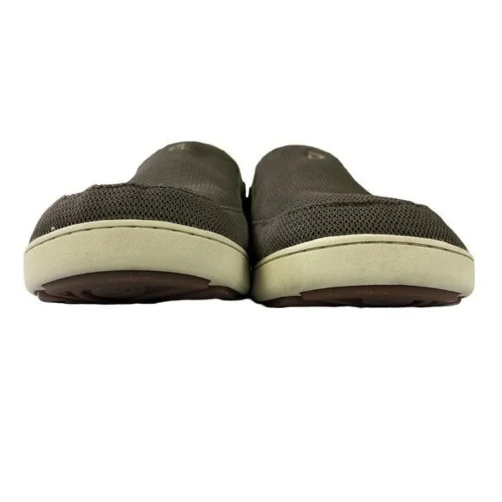 OluKai Nohea Slip On Mens Size 11 Collapsible Drop-In Heel Mesh‎ Brown Shoes